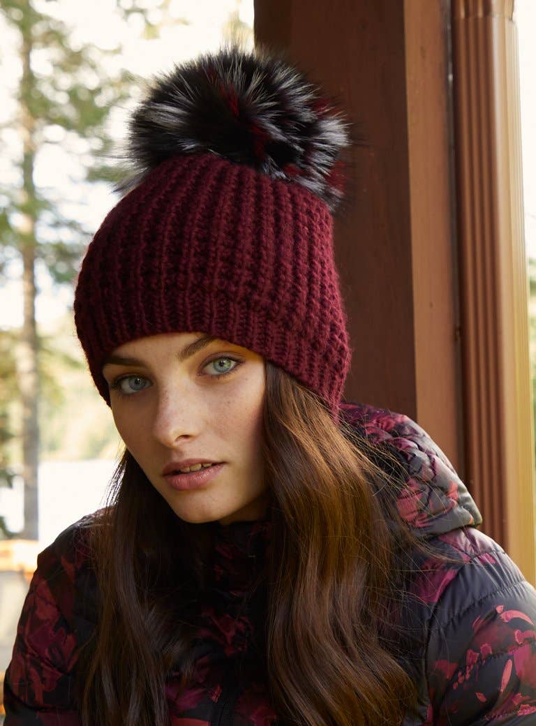 Kyi Kyi - Wholesale Beanie - Women's - Classic Fur - Multi Color Pom1