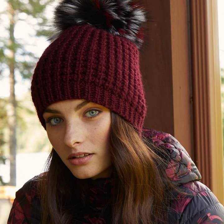 Kyi Kyi - Wholesale Beanie - Women's - Classic Fur - Multi Color Pom1