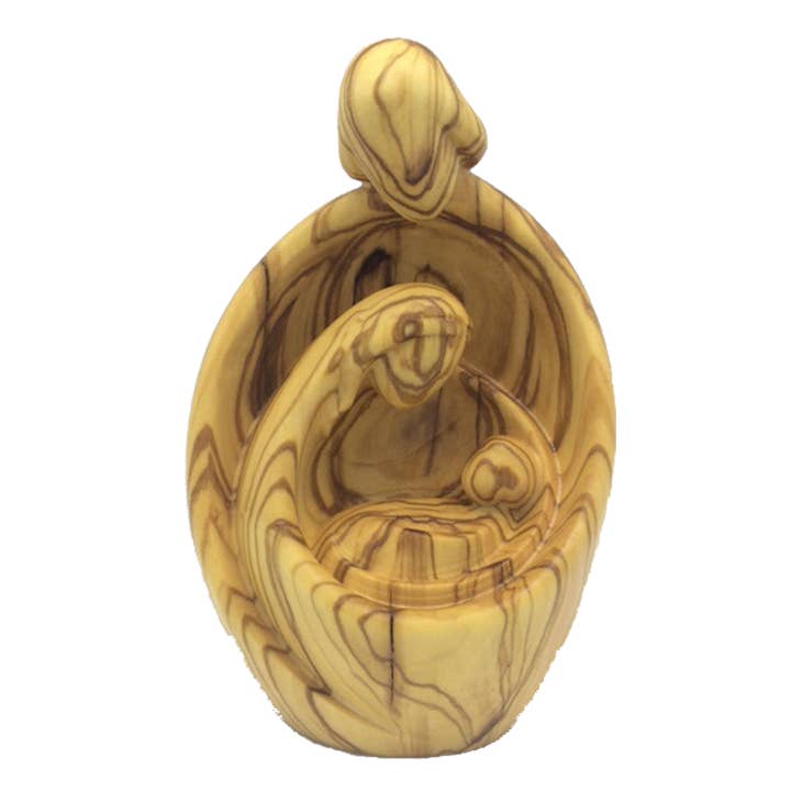 Dolfi - Wholesale Nativity Scene Decor - Holy Family in Natural Wood10