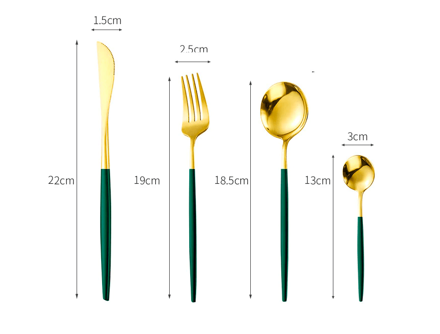 Homerely (We Cover All Import Duties) – Engroshandel Skærebestik sæt – 24-delt bestiksæt i rustfrit stål med opbevaringsstativ12