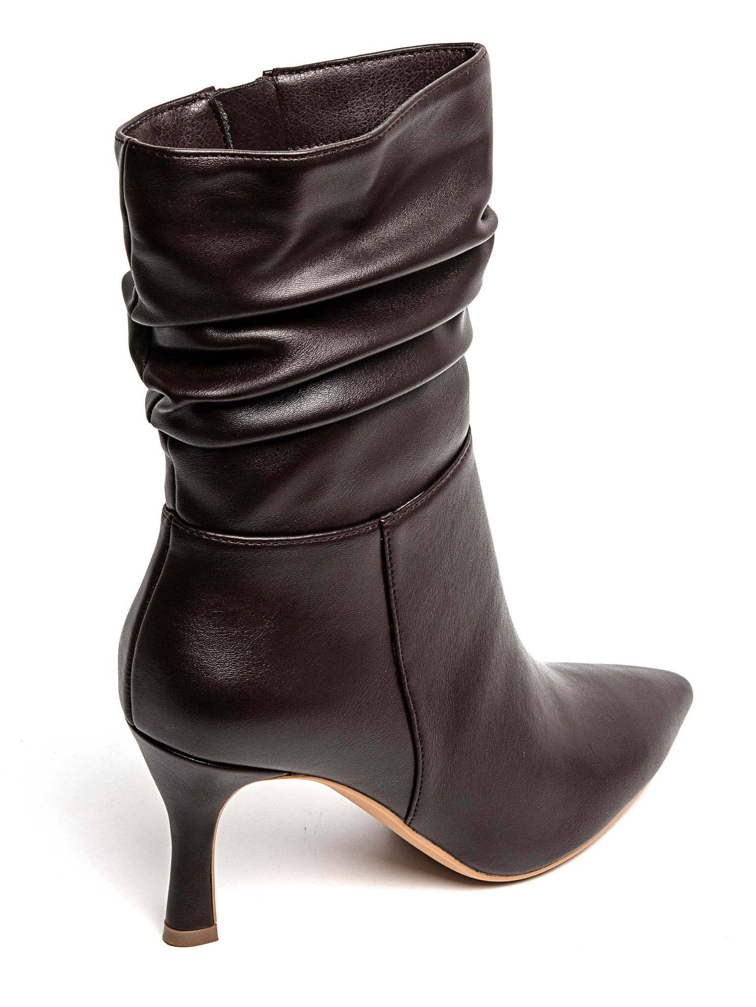 No Doubt Shoes - Venta al por mayor Botines - Mujer - BOTINES DE TACÓN MEDIO EN PUNTA CON FRUNCIDO EN LA PANTORRILLA15