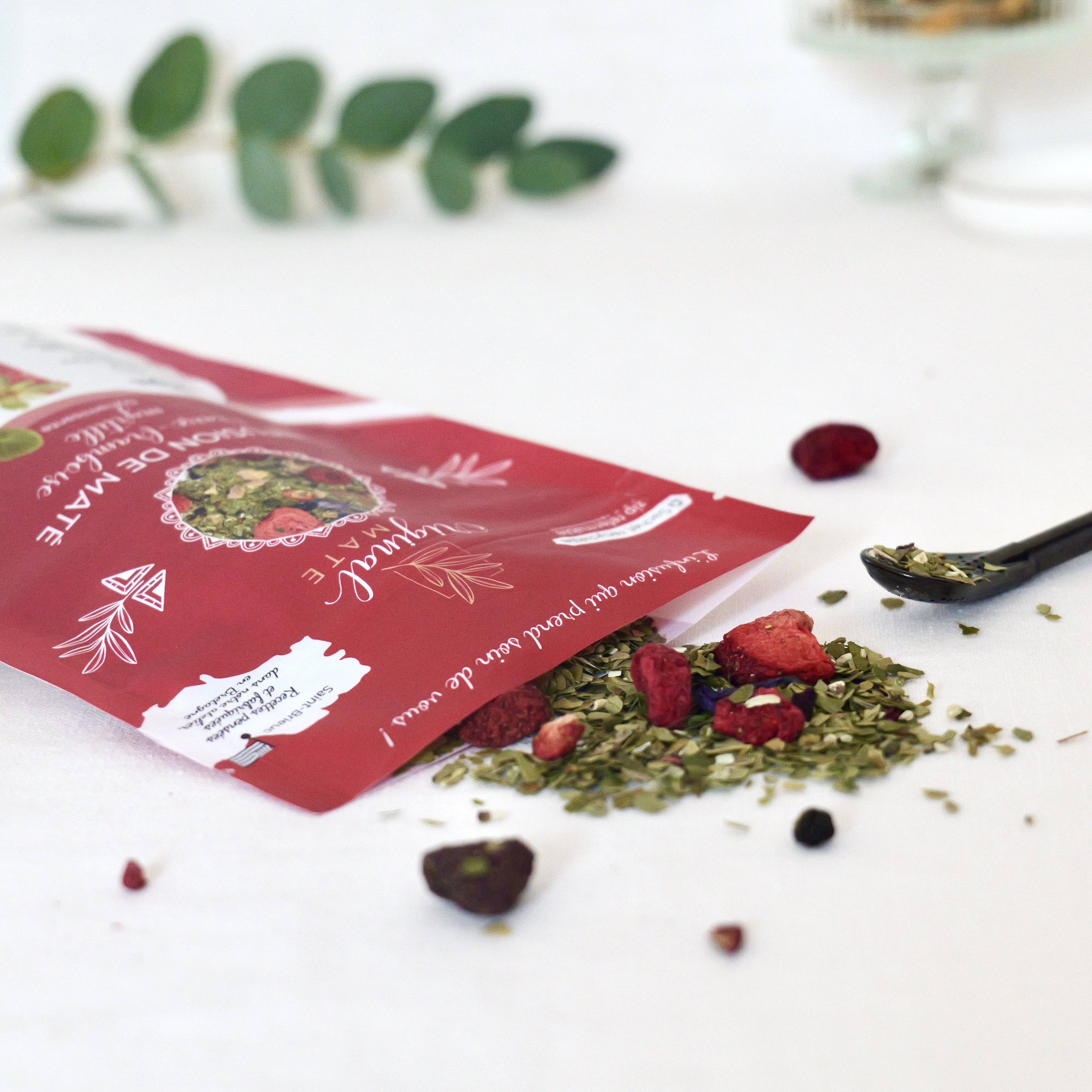 ORIGINAL MATE – Chá de saúde/Detox por atacado – Morango, Framboesa, Mirtilo Mate - 70g1