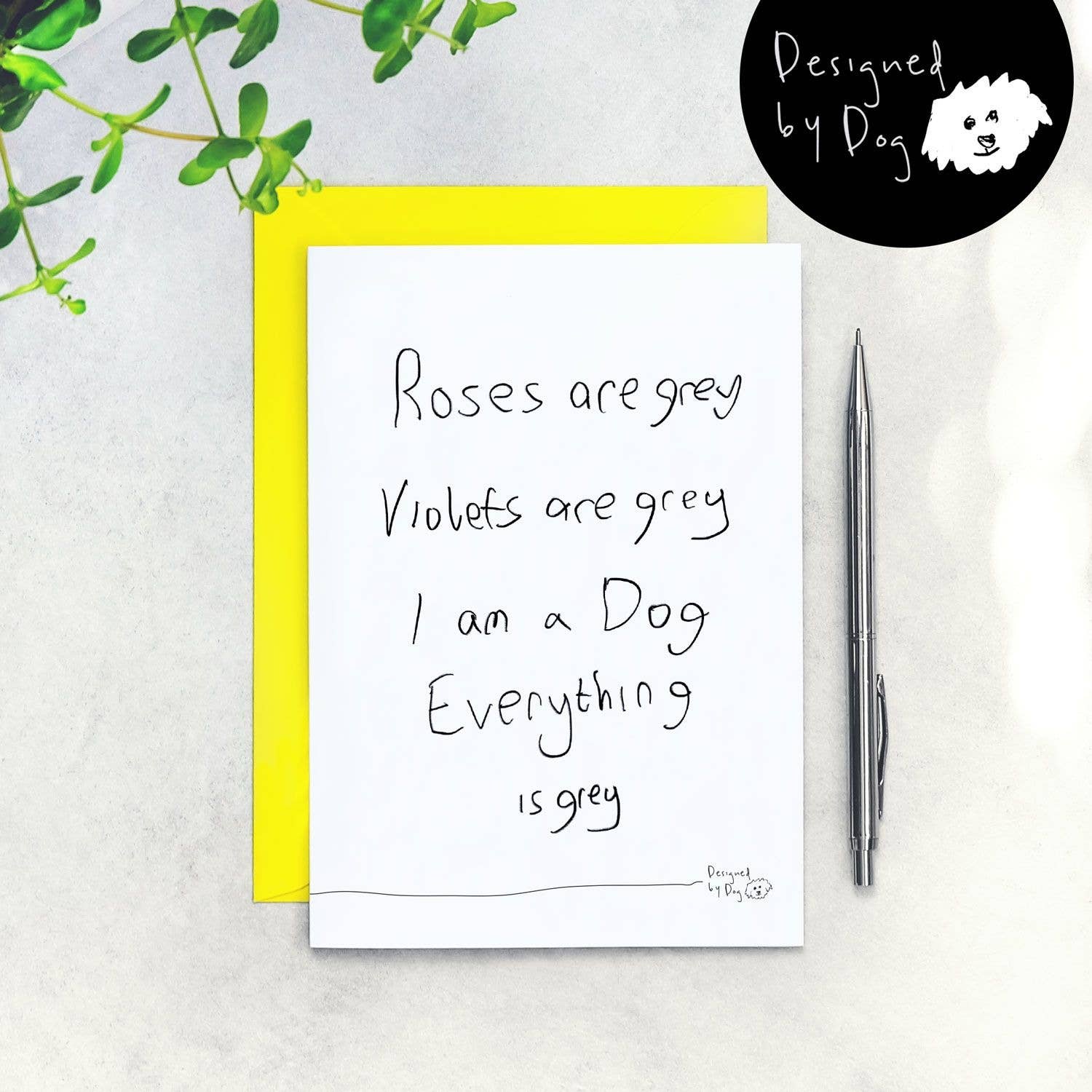 Paper Plane (US Duties Paid) - Wholesale Valentine's Day Card - Roses Are Grey - Funny Dog Anniversary/Valentine's Card1