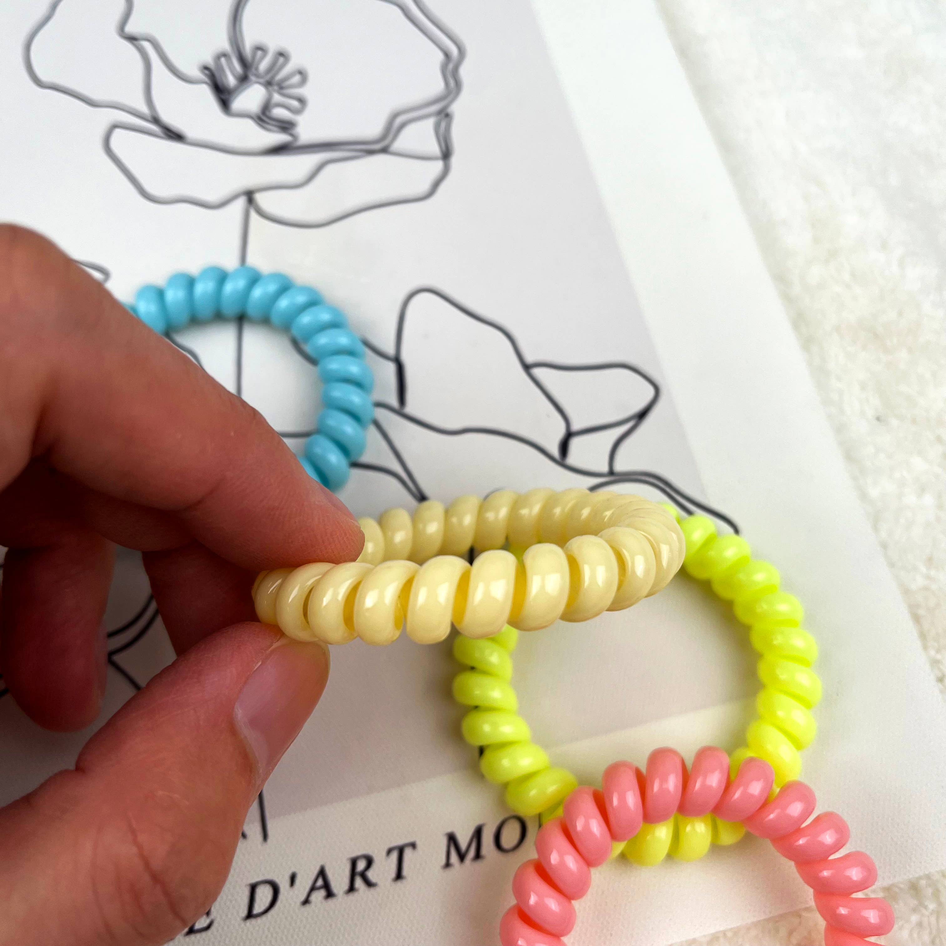 SoapElenGlen – wholesale Hair tie – 6PCS Candy Color Phone Wire Hair Tie Set6