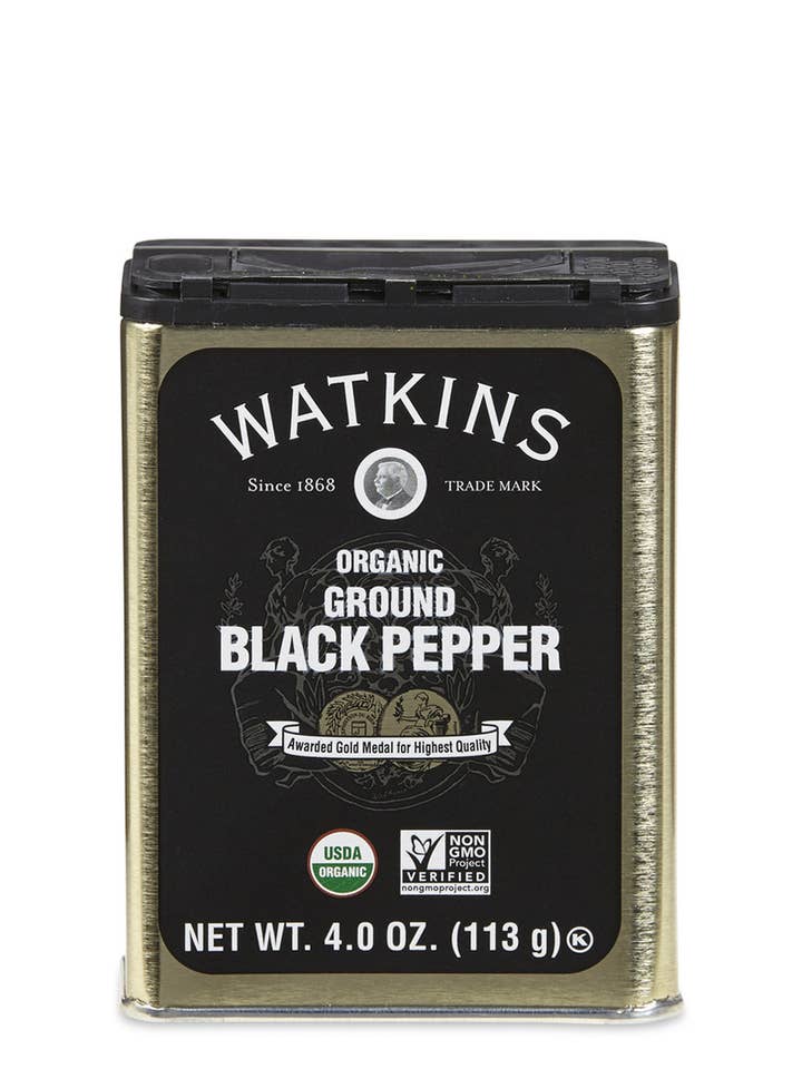 Organic Pure Ground Black Pepper 4 oz for wholesale by The Watkins Co.