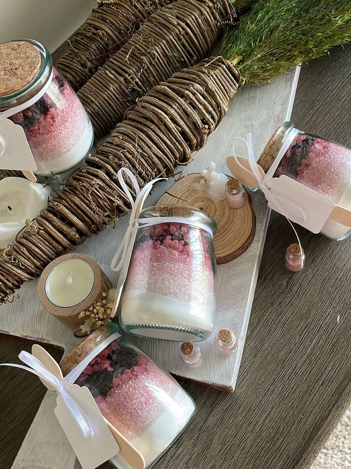 7oz Guest Gift Bath Salt, Thank You Favors for wholesale by Bordian Bath salts