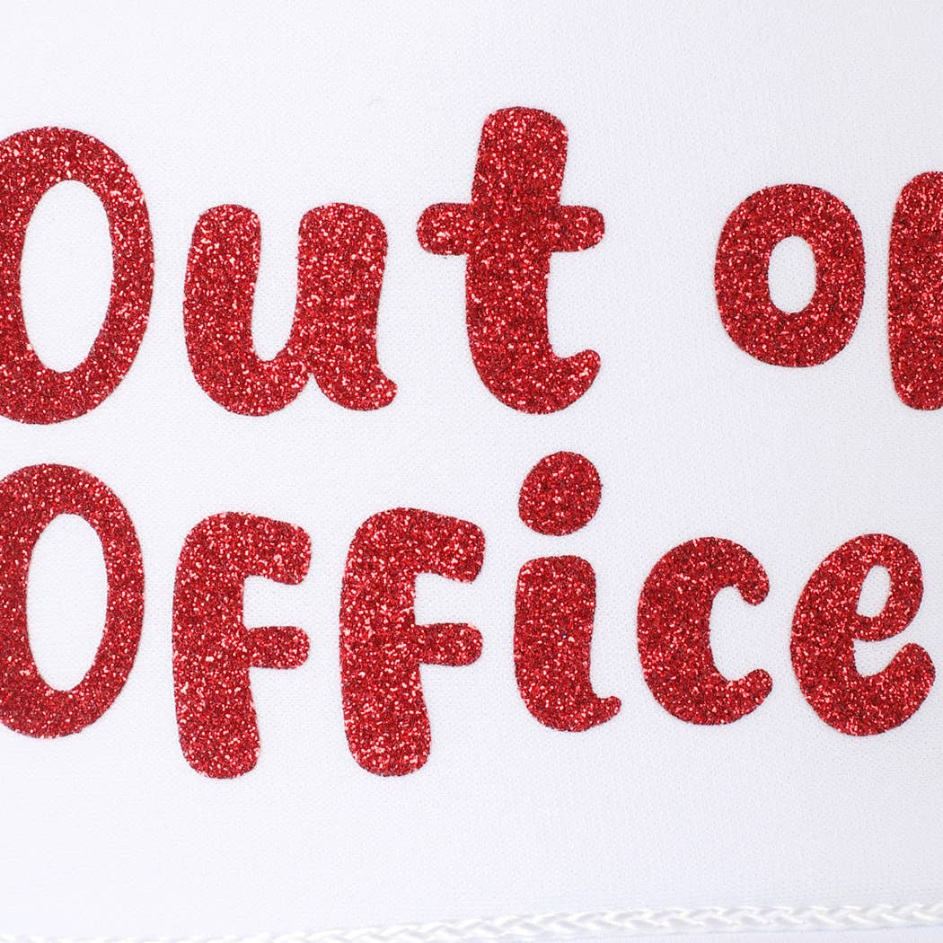 Fashion City - Wholesale Trucker Hat - Unisex - Out of Office Glitter Letter Logo Foam Trucker Hat25