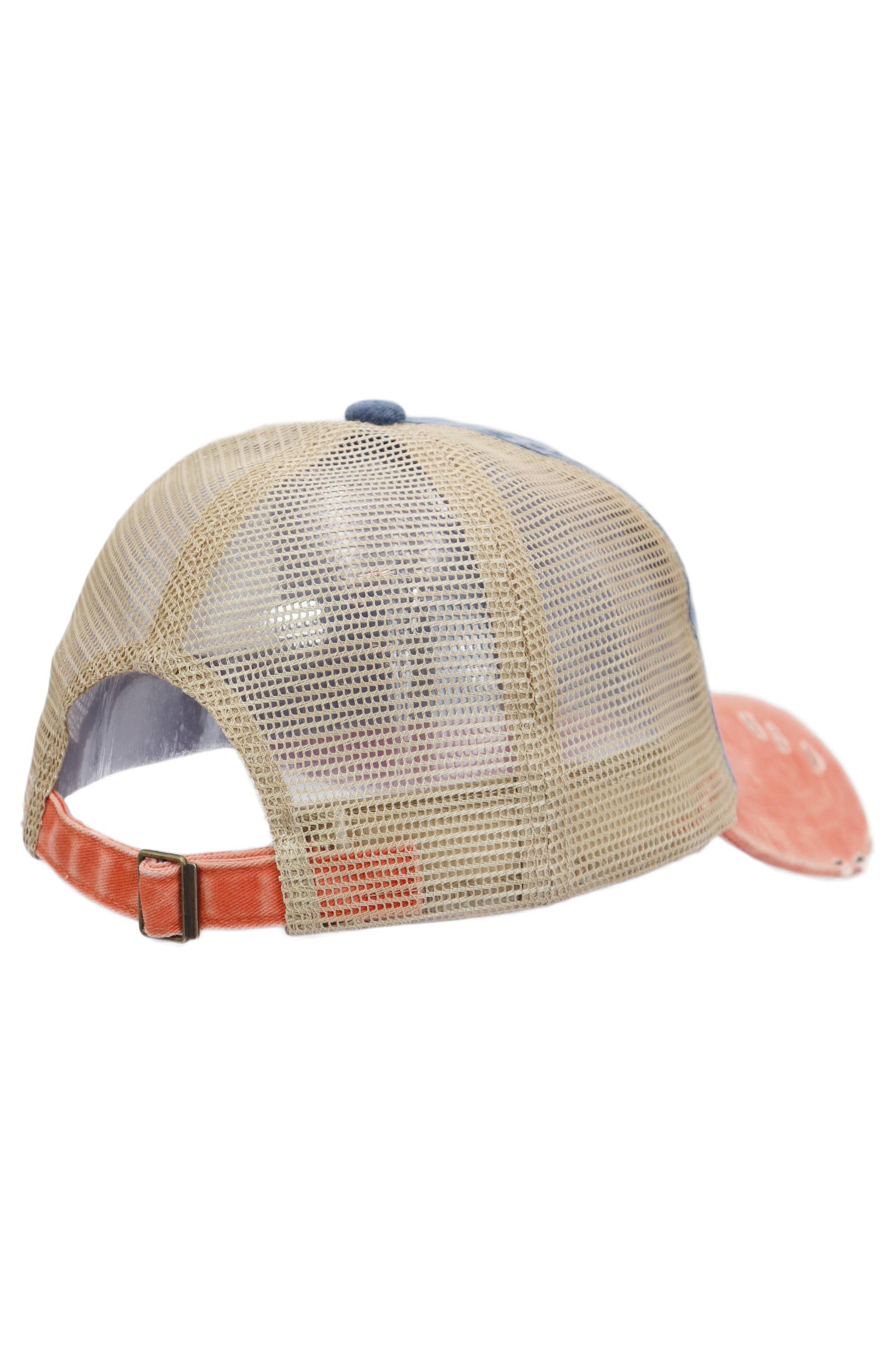 Cap Zone - Wholesale Trucker Hat - Unisex - Three Tone Distressed Pigmented Cotton Trucker Hat4
