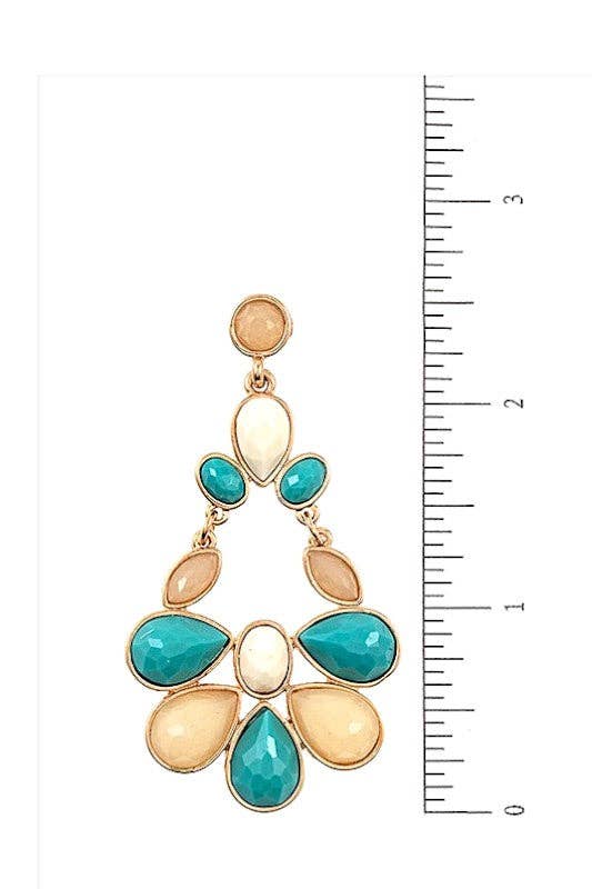 Andrea Bijoux - Wholesale Dangle Earrings - FACETED GEMSTONE DROP DANGLE EARRING4