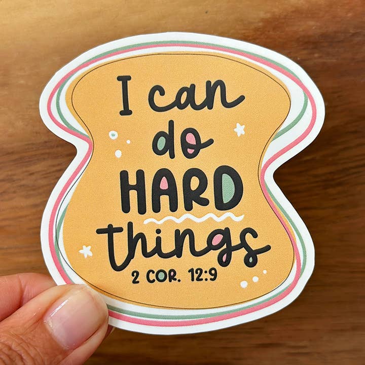 I Can Do Hard Things | Christian Encouragment Sticker for wholesale by Missional Merch