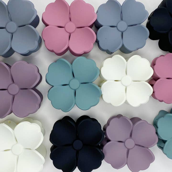 Pinzas para el pelo con forma de pétalos de hibisco, juego de 3 para venta al por mayor de Ellison+Young