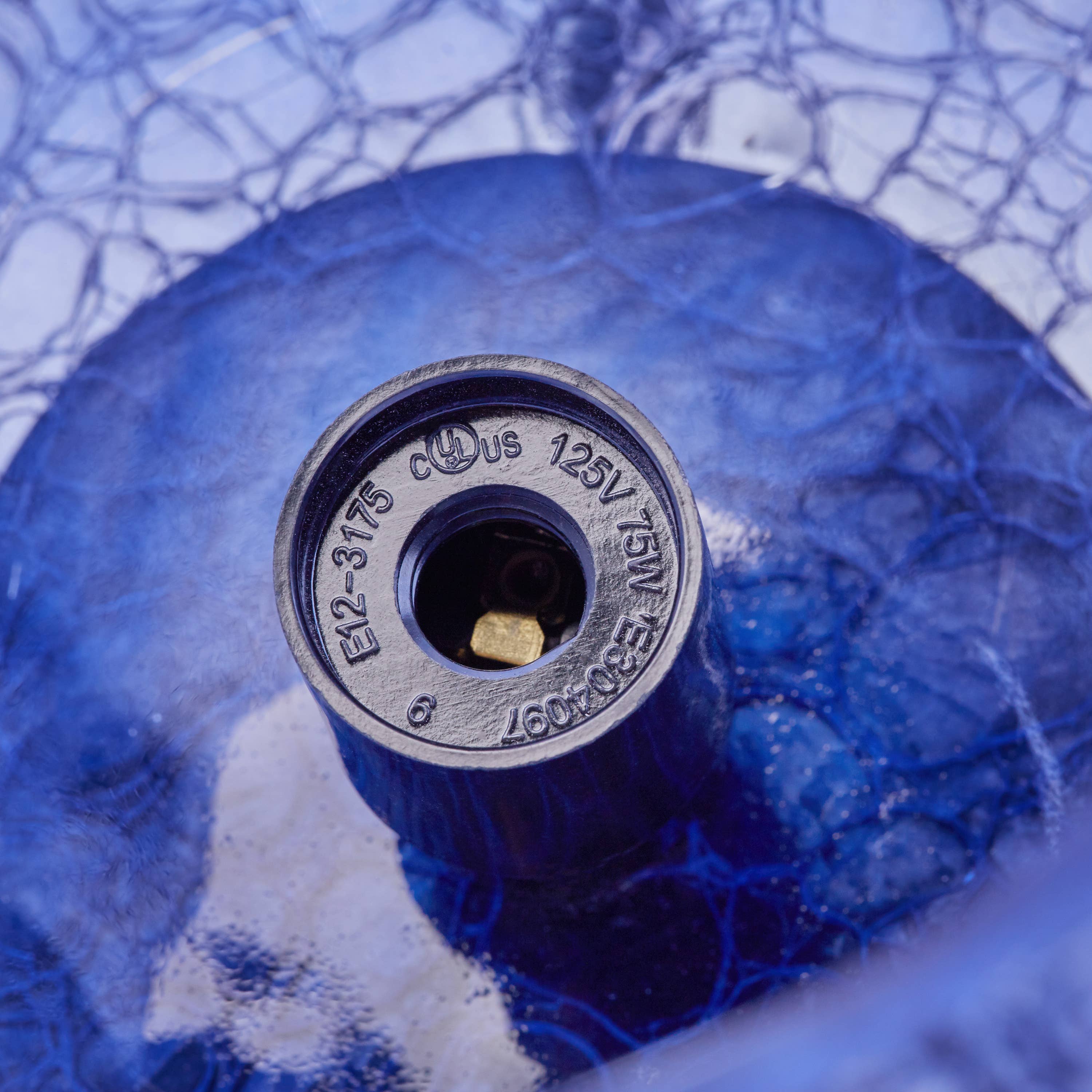 River of Goods - Wholesale Accent/Desk Lamp - 11.5"H Libby Tripod Table Lamp with Blue Glass Globe Shade8