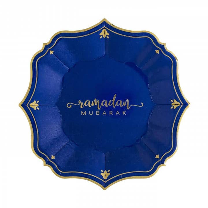 8 Ramadan Cobalt dessertborden voor wholesale door EID Creations
