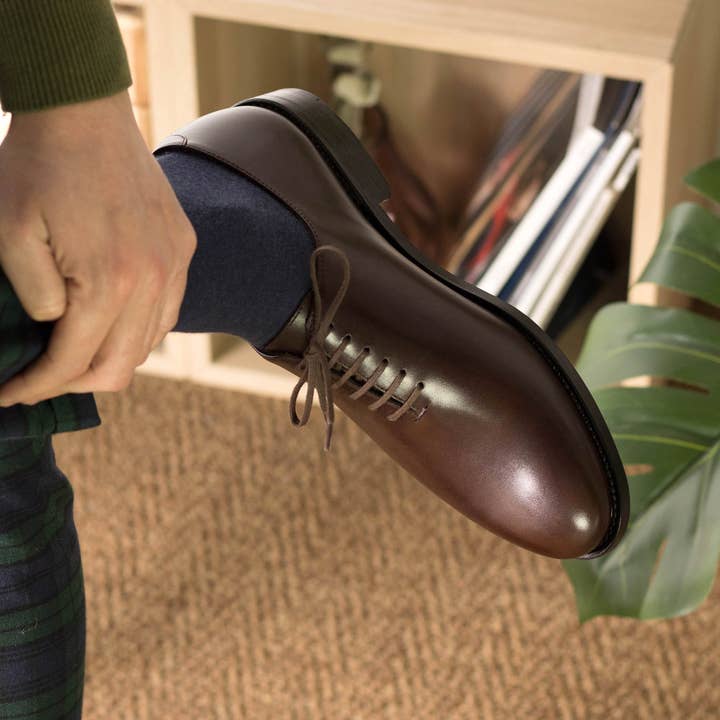 Tailored Gentleman - Vente Richelieus – homme - Chaussures entières en veau box marron foncé5