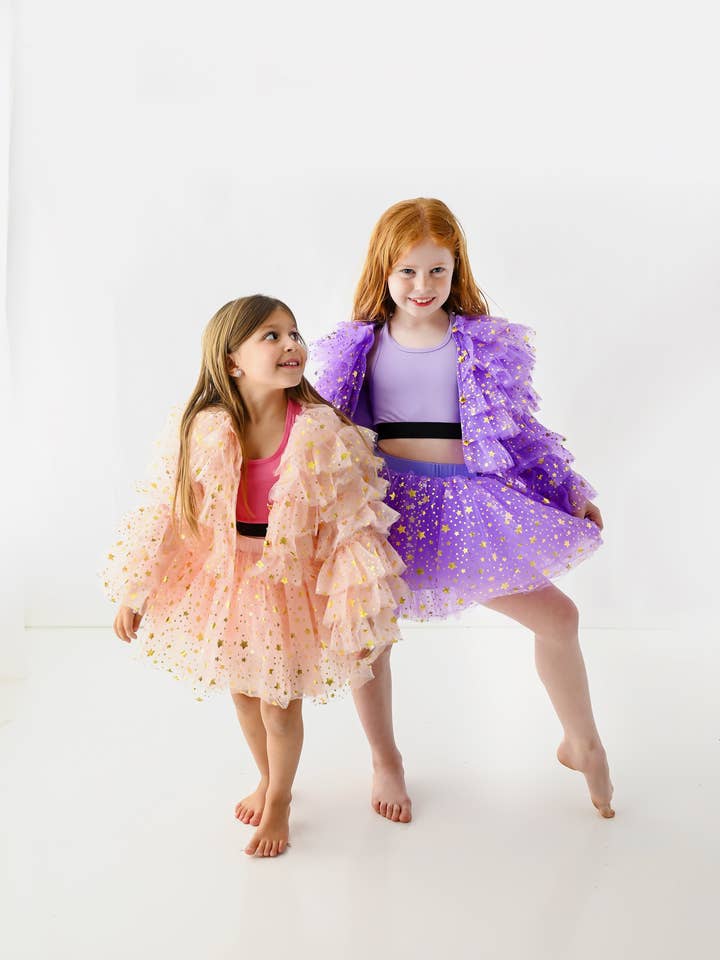 Fancy Shmancy Baby - Venta al por mayor Chaqueta - Niños - Chaqueta con volantes morada9