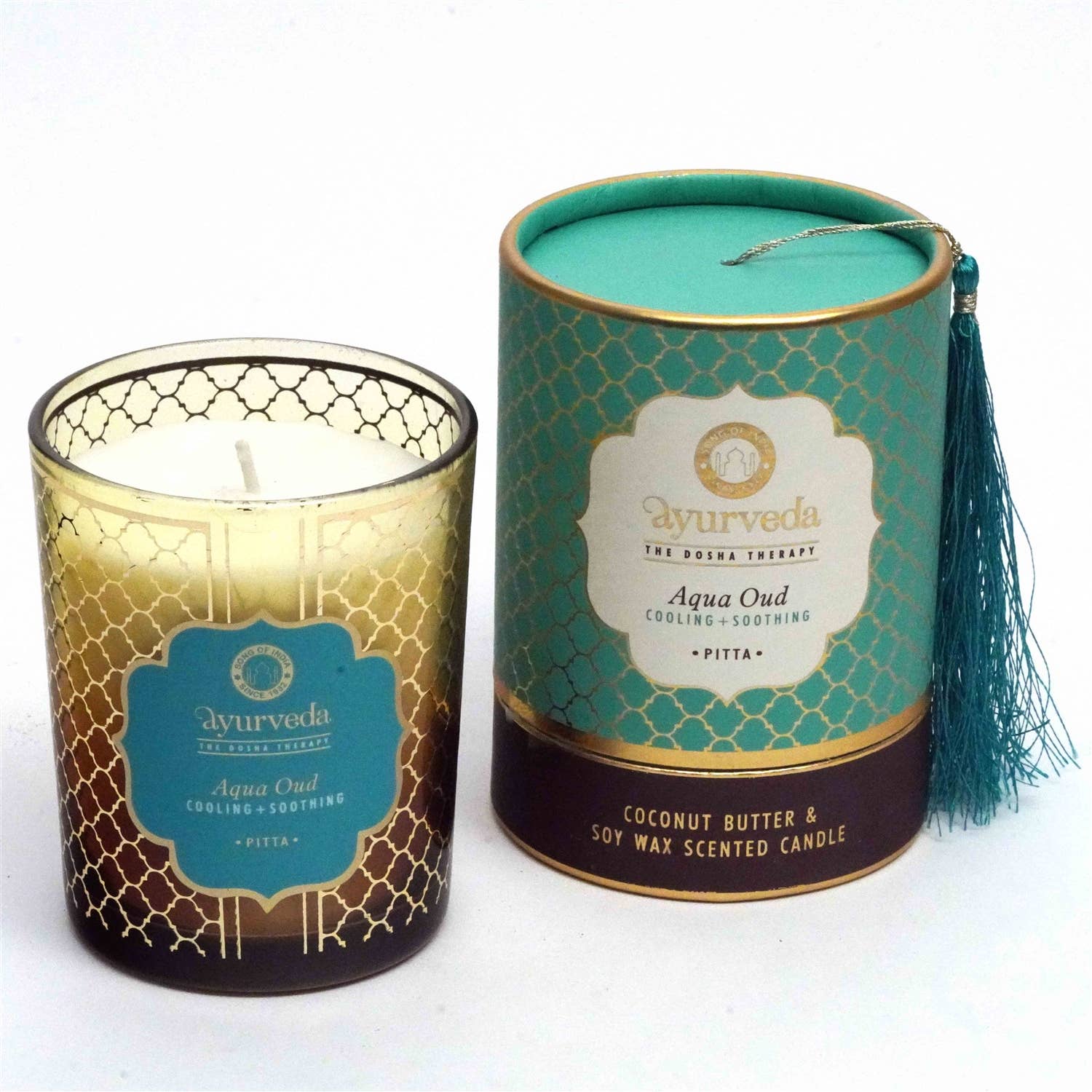 R. Expo/Song of India - Wholesale Jar/Filled Candle - Ayurveda Candle - Aqua Oud1