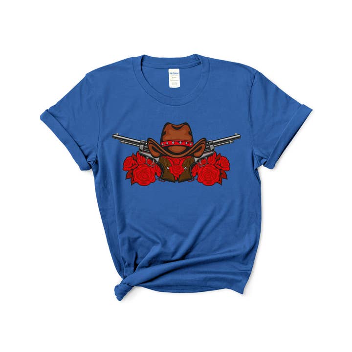 Tidal Colors - Venta al por mayor Camiseta estampada - Mujer - Camiseta Cowboy Rose