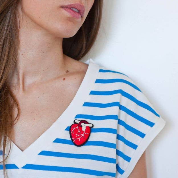 Macon & Lesquoy – Engroshandel Broche – Håndbroderet broche - Anatomisk Hjerte2