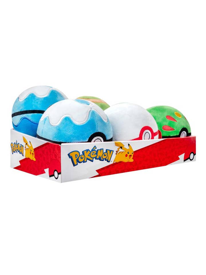 Pokemon Poke Ball Plush Assortment in 6pc Display for wholesale by License 2 Play Toys