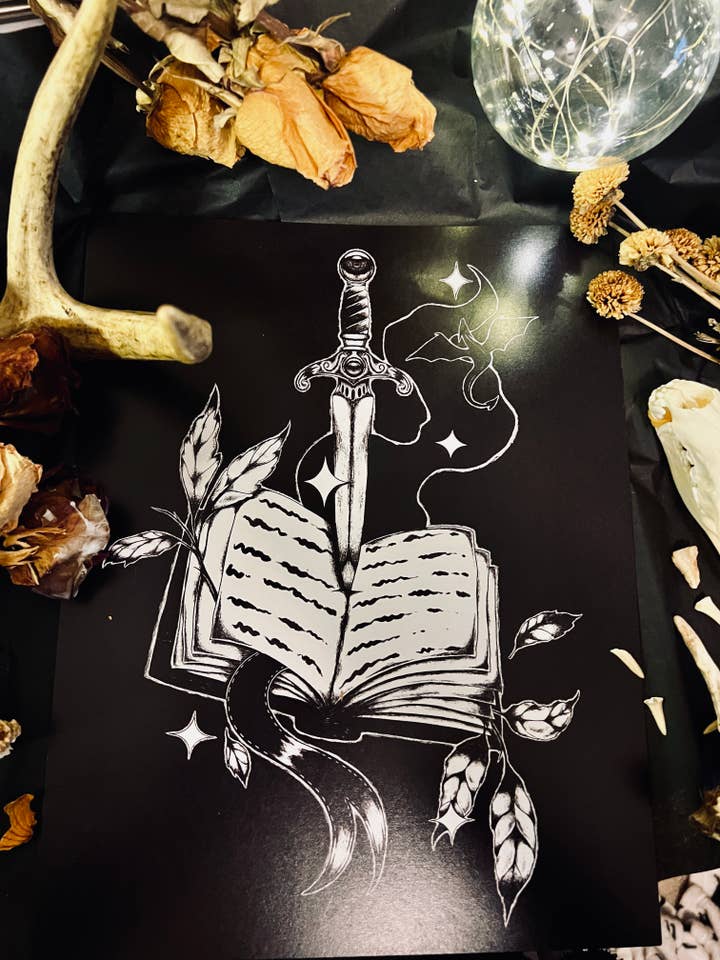 Dark Fantasy | Fantasy Book Print for wholesale by BLKCatStudio