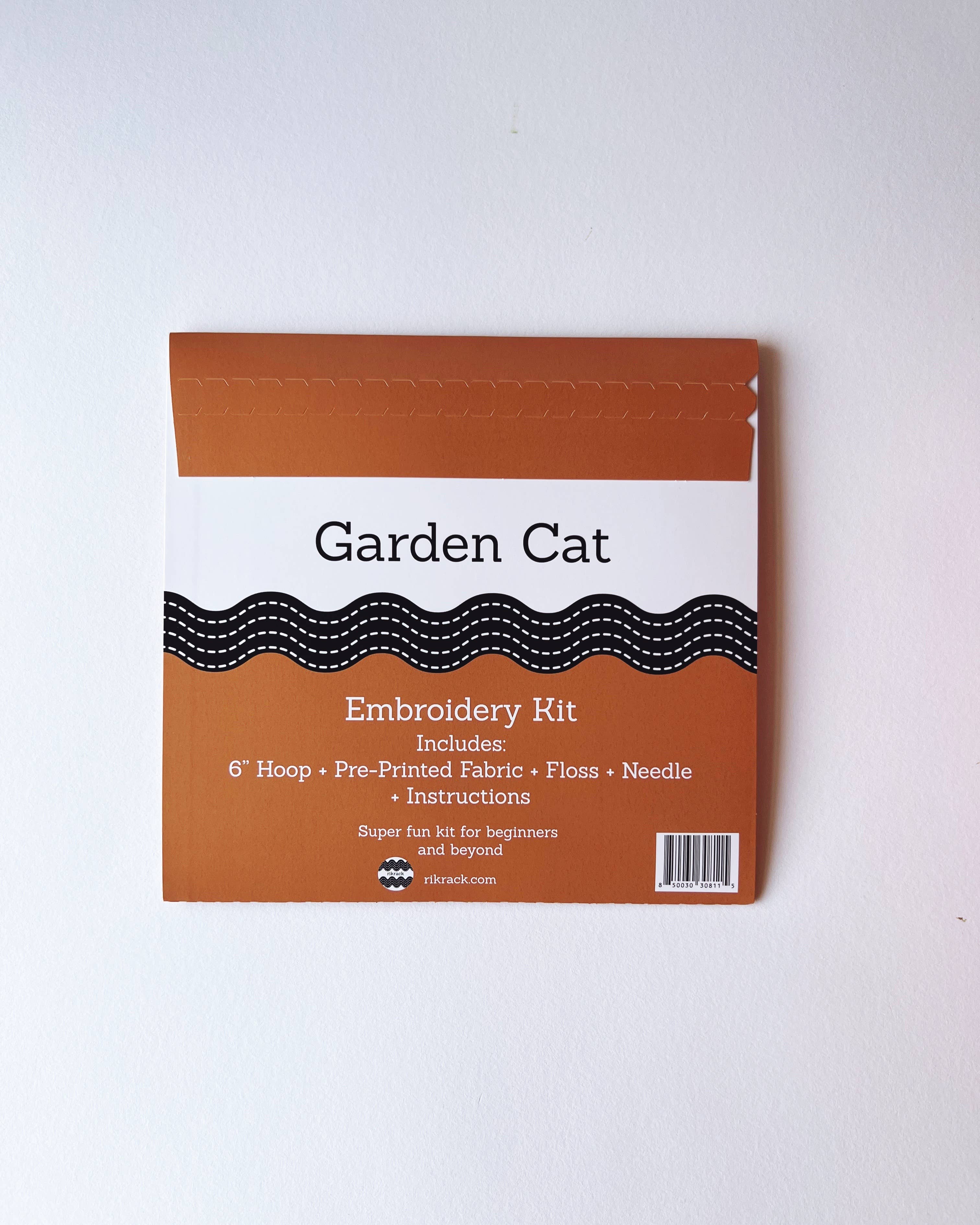 Rikrack - Wholesale Embroidery/Cross Stitch Supplies - Garden Cat Embroidery Kit5