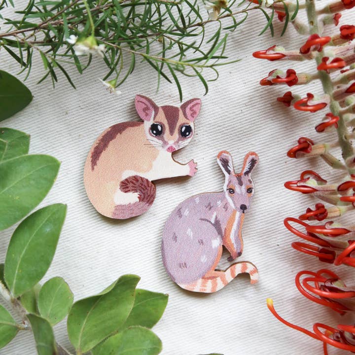 Pixie Nut & Co. - Wholesale Brooch - Sugar Glider Australian Animal Pin1