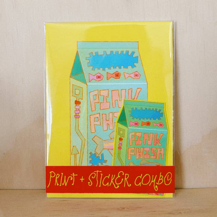 RAGS AF - Wholesale Sticker - PINK PHISH CARTON! Print & Sticker Combo