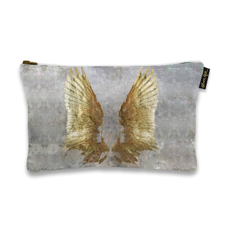 Oliver Gal My Golden Wings Art Pouch (Size 13x9) for wholesale by The Oliver Gal Artist