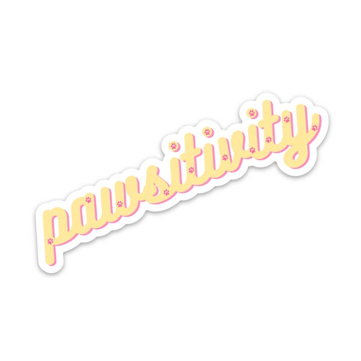 Pawsitivity Vinyl Sticker for wholesale by Monty's Bags