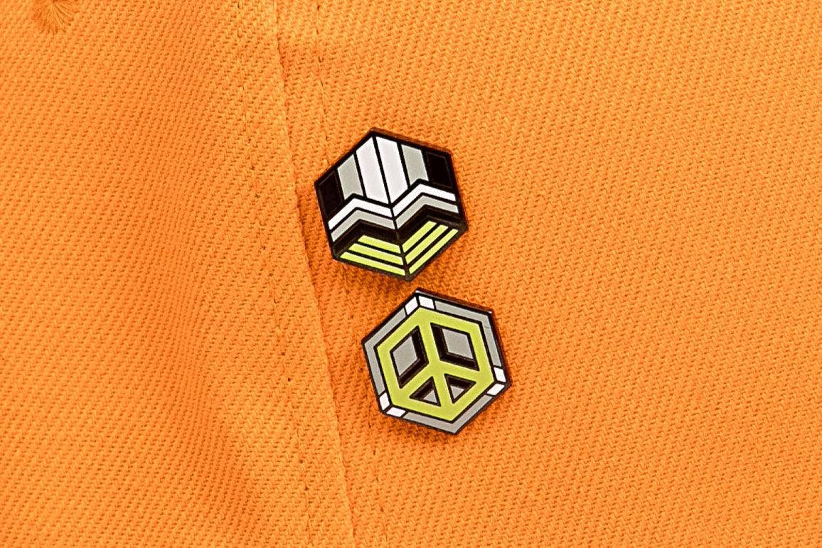 Proud Zebra - Venta al por mayor Botón/prendedor - Agender Flag - Pin de cubo de paz3