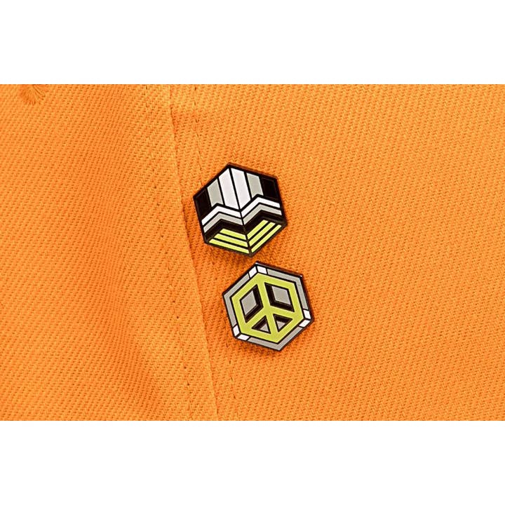 Proud Zebra - Venta al por mayor Botón/prendedor - Agender Flag - Pin de cubo de paz3