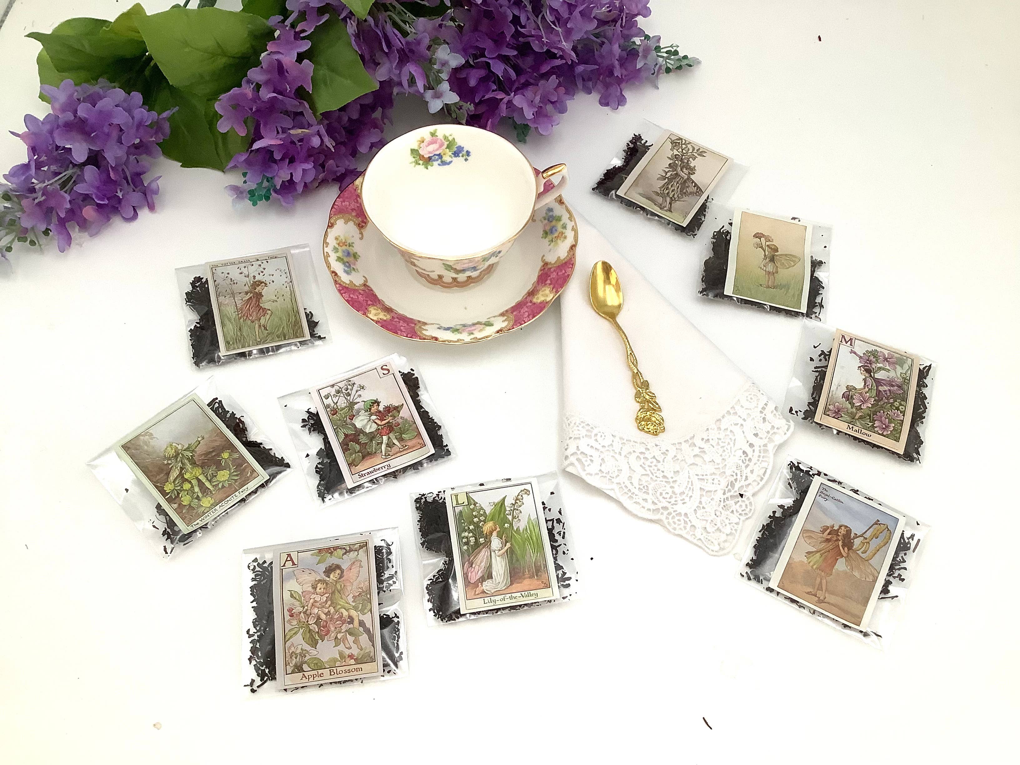 All Little Cute Things - Wholesale Loose Tea - Garden Fairies. Assortment of Loose Tea packets party favors1