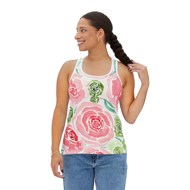 Top de Alças com Estampa Floral Merry Roses por atacado de Oceane's Echo