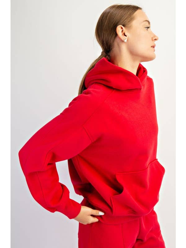 Sunday Morning - Wholesale Jacket - Women's - J383137-Oversized Fleeced Terry Hoodie20