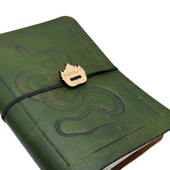 Year of the Snake - Impressed - Leather Refillable Journal for wholesale by Conduit