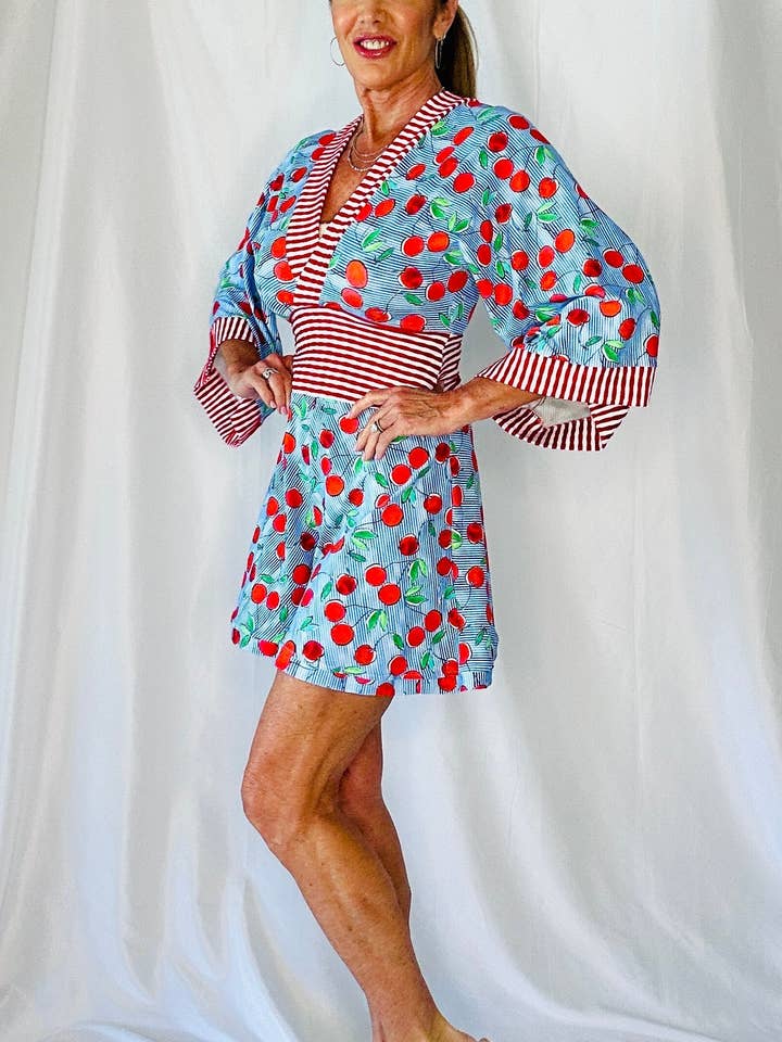 Romper Quimono de Cerejas Doces por atacado de Aerial Clothing sRQ