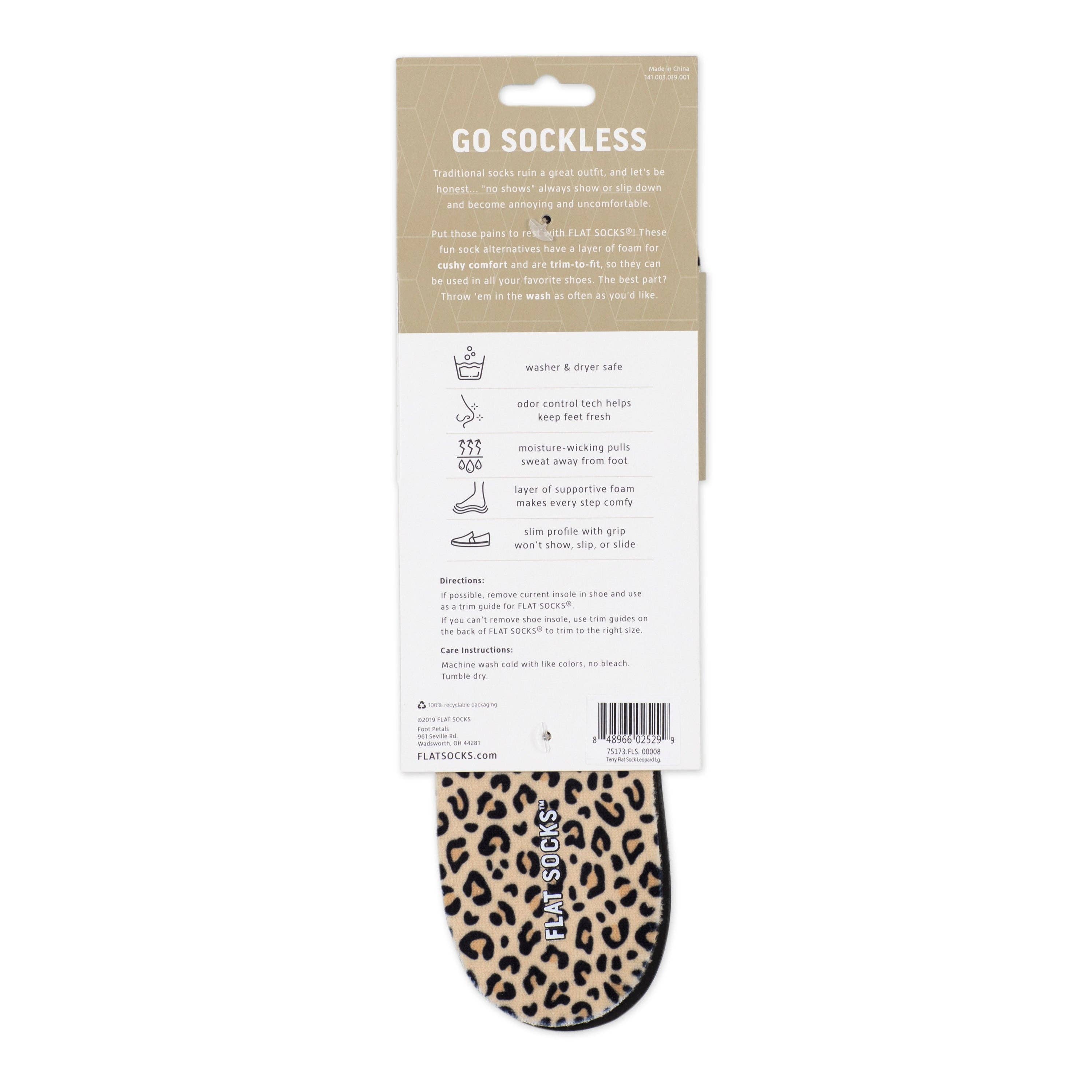FLAT SOCKS - Wholesale Socks - Unisex - Leopard Print FLAT SOCKS6