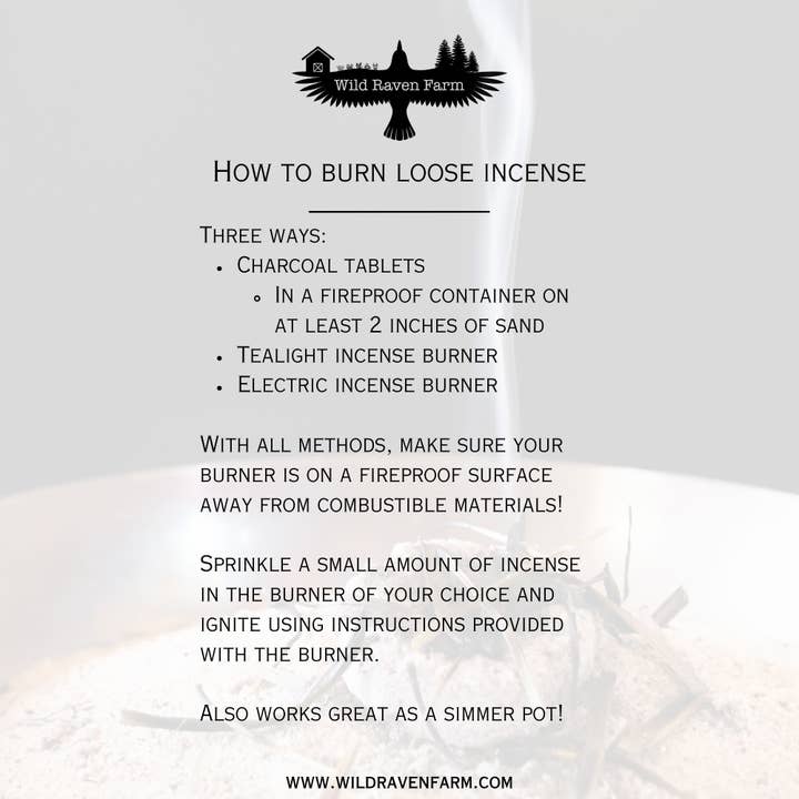 Wild Raven Farm - Wholesale Incense - Fireside Loose Incense3