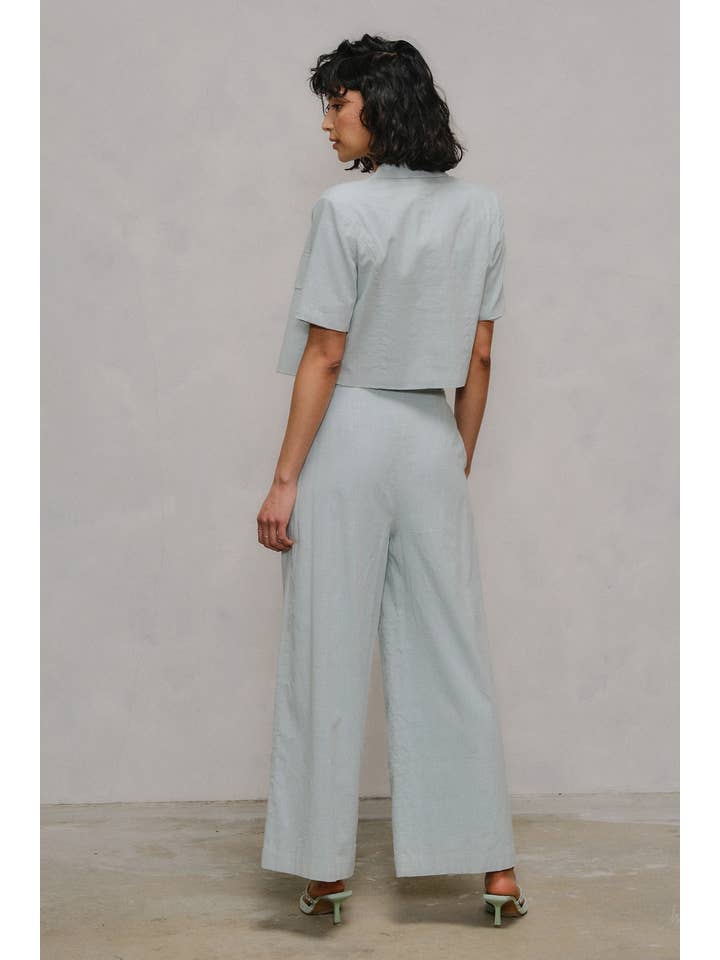 MOJITO UP0355 WIDE LEG BELTED PANTS for wholesale on Faire