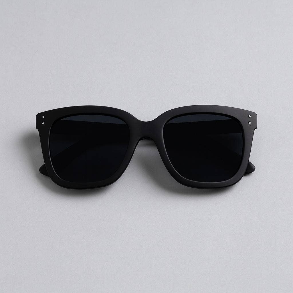 NHP International – wholesale Sunglasses – Women's – Matte black 'Distressed' sunglasses with dark tinted lenses