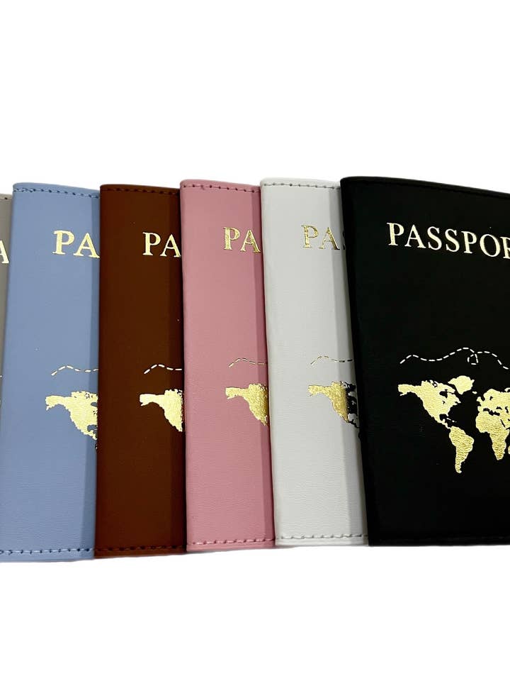 Passport Holder, World Map Design, Travel Accessories for wholesale by Perfectgiftstogive