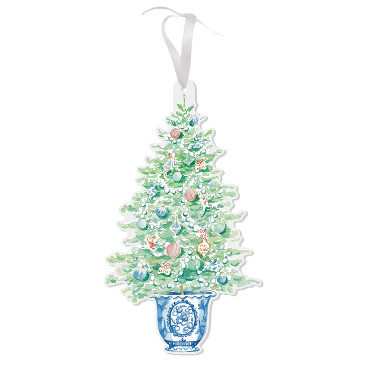Adorno de acuarela para árbol de Navidad Chinoiserie para venta al por mayor de Simply Jessica Marie