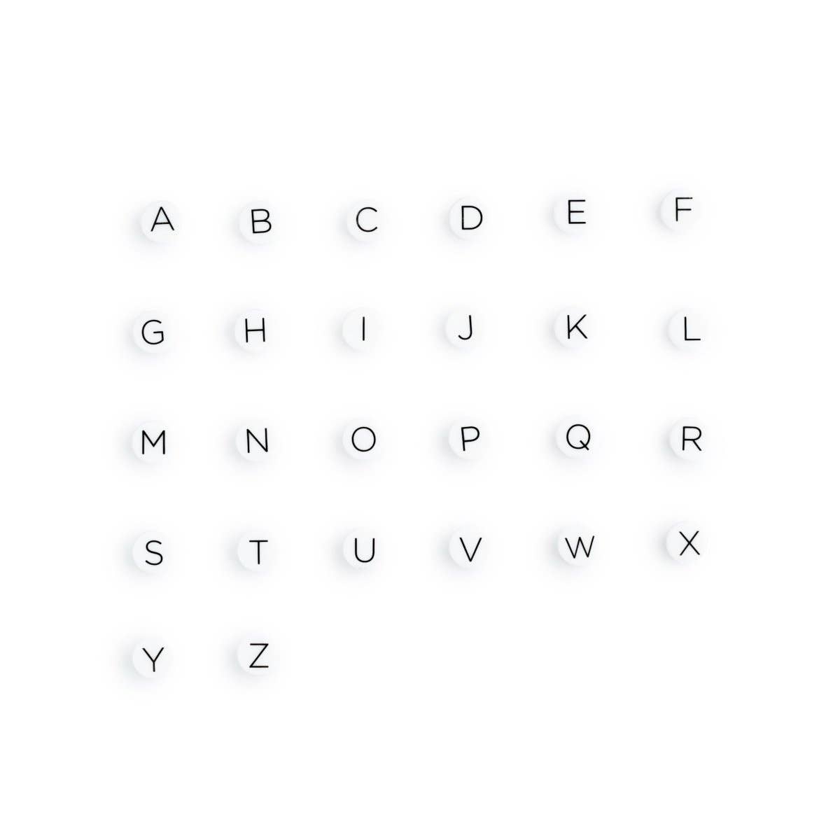 Cara & Co Silicone Craft Supply - Vendita all'ingrosso Attrezzature per lavoretti e fai da te - Perle tonde in silicone con alfabeto stampato0