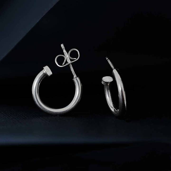 Nina Designs – wholesale Hoop-örhängen – Sterling Silver Hoop-örhängen på stolpe 13x2mm