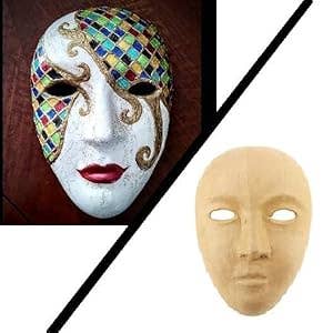 Factory Direct Craft - Wholesale Paper Mache - Paper Mache Mask – Blank Face for Creativity and Expression
