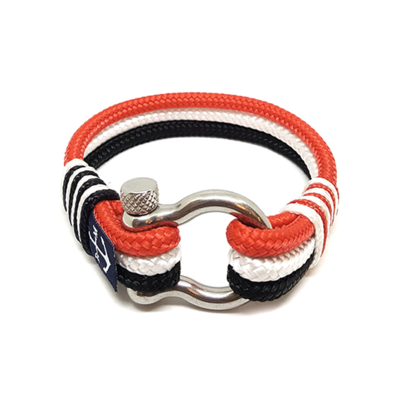 Red White Black Seaman Nautical Bracelet by Bran Marion for wholesale on Faire0
