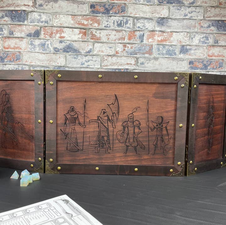 Fandomonium - Wholesale Board Game - "The Party" Dungeons and Dragons Wooden DM Screen (Copy)0