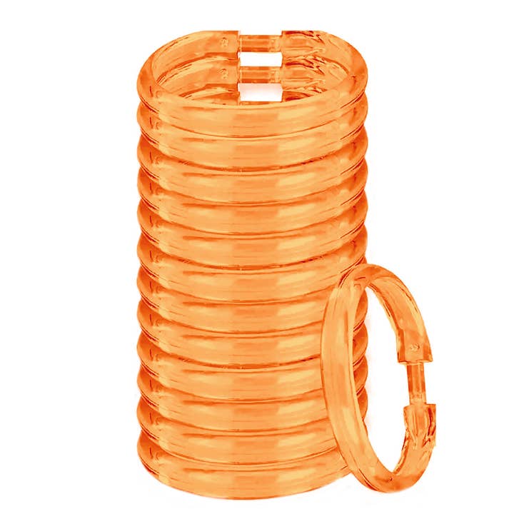 home mart goods - Wholesale Shower curtain rod/hooks - Orange Premium Plastic Shower Curtain Hooks Rings6