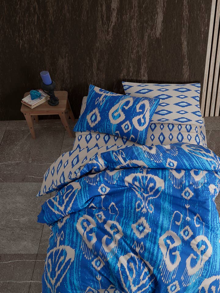 Juego de ropa de cama nórdica Bella Style Azul - Twin/Full para venta al por mayor de NAKKISH