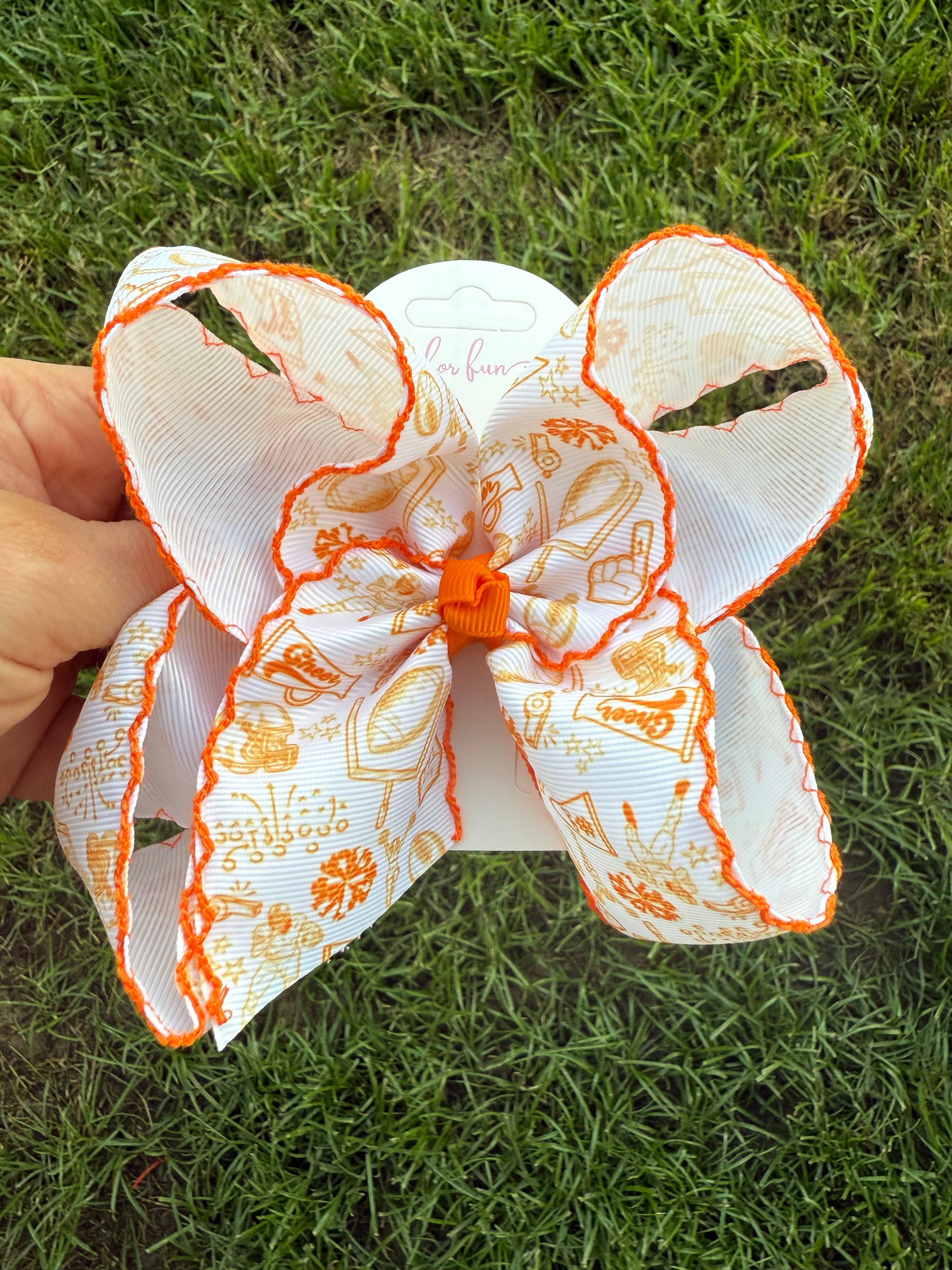 Just For Fun Threads – wholesale Hair bow – Kids – Stadium Style Moonstitch Hair Bows5